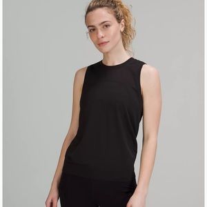 Lululemon Black swiftly relaxed muscle tank top   size 4